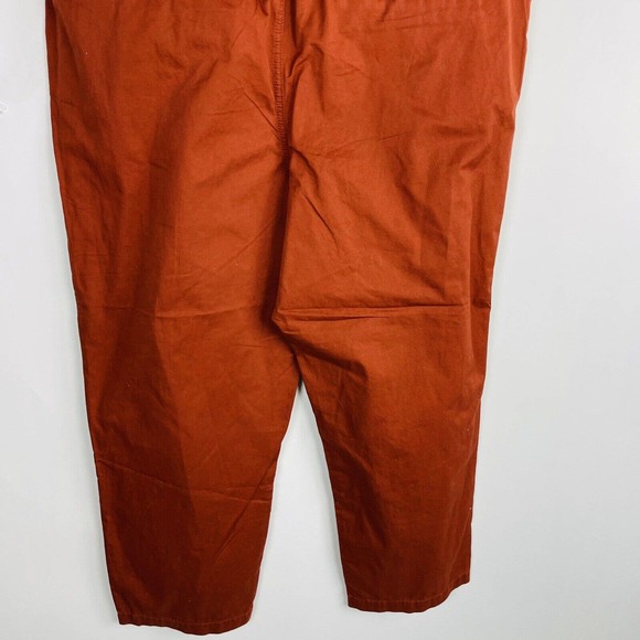 New LOFT Womans Sz XL Paperbag High Waist Pants Orange Relaxed Fit Crop NWT - Picture 8 of 8